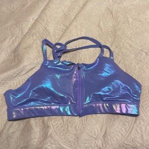 Curves N Combatboots zip front sports bra